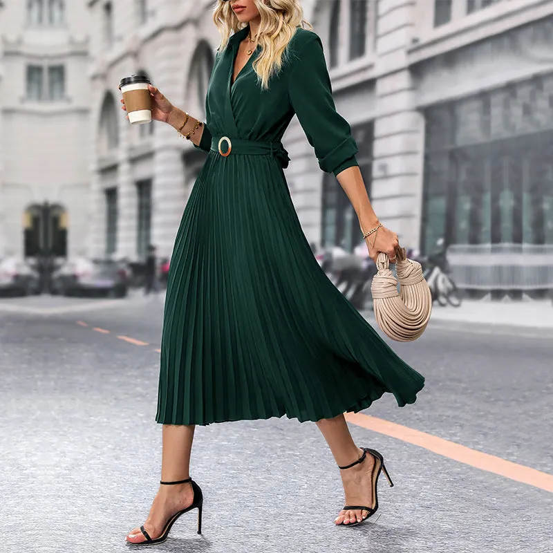 2023 New Solid Color Women's Dress