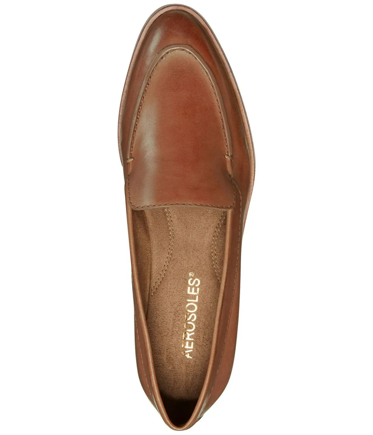 Aerosoles East Side Loafer Dark Tan Leather