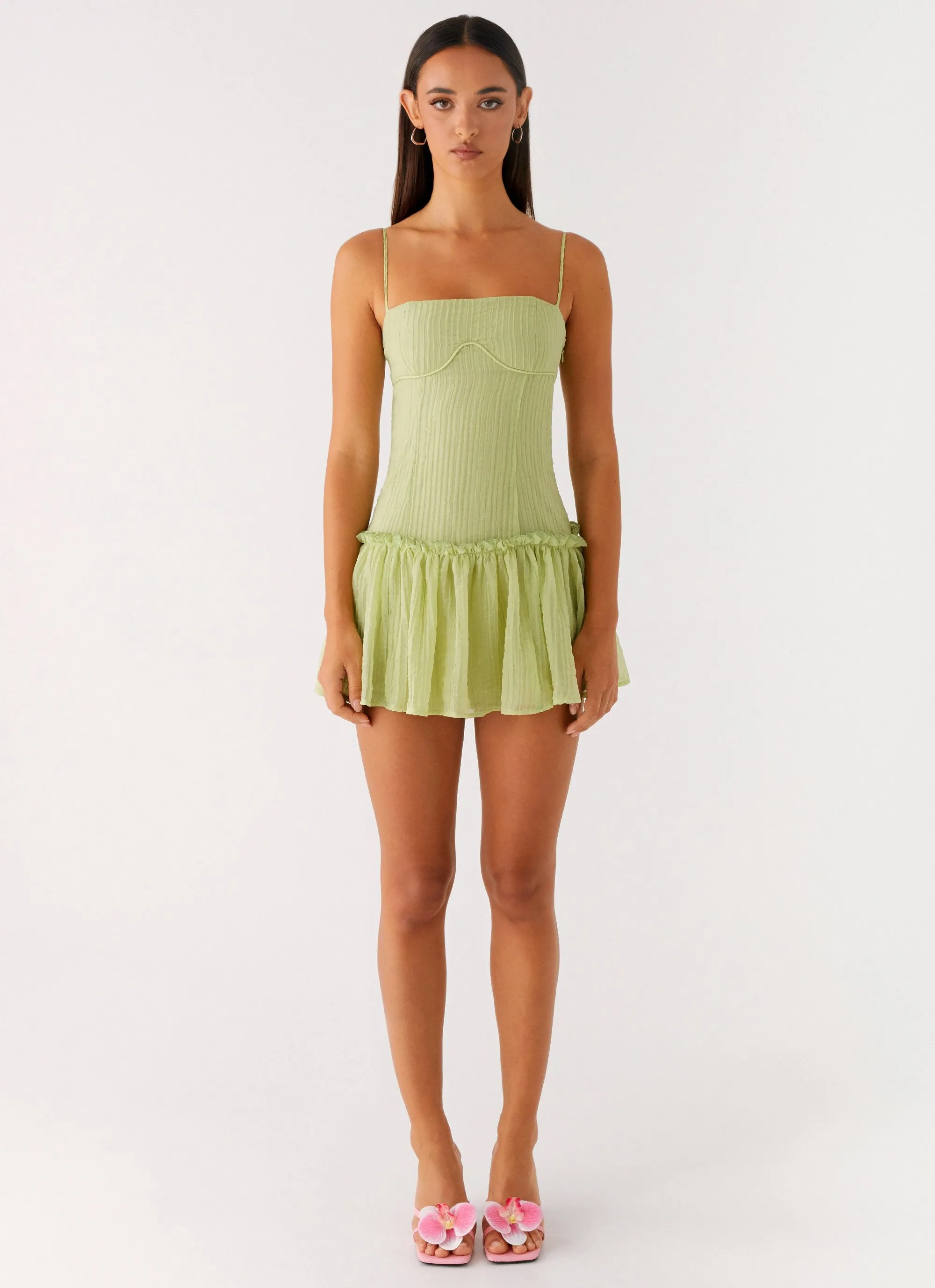Bambini Mini Dress - Green