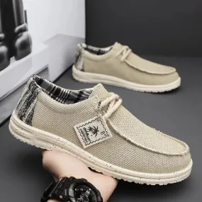 Beach Graphic Lace Up Design Loafers