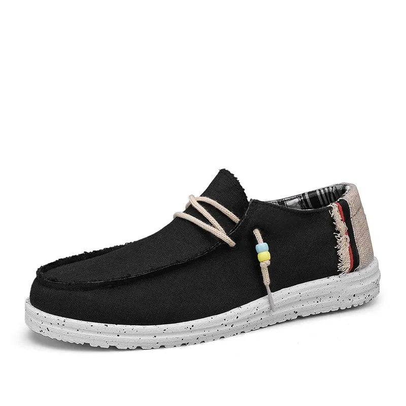 Beach Graphic Lace Up Design Loafers