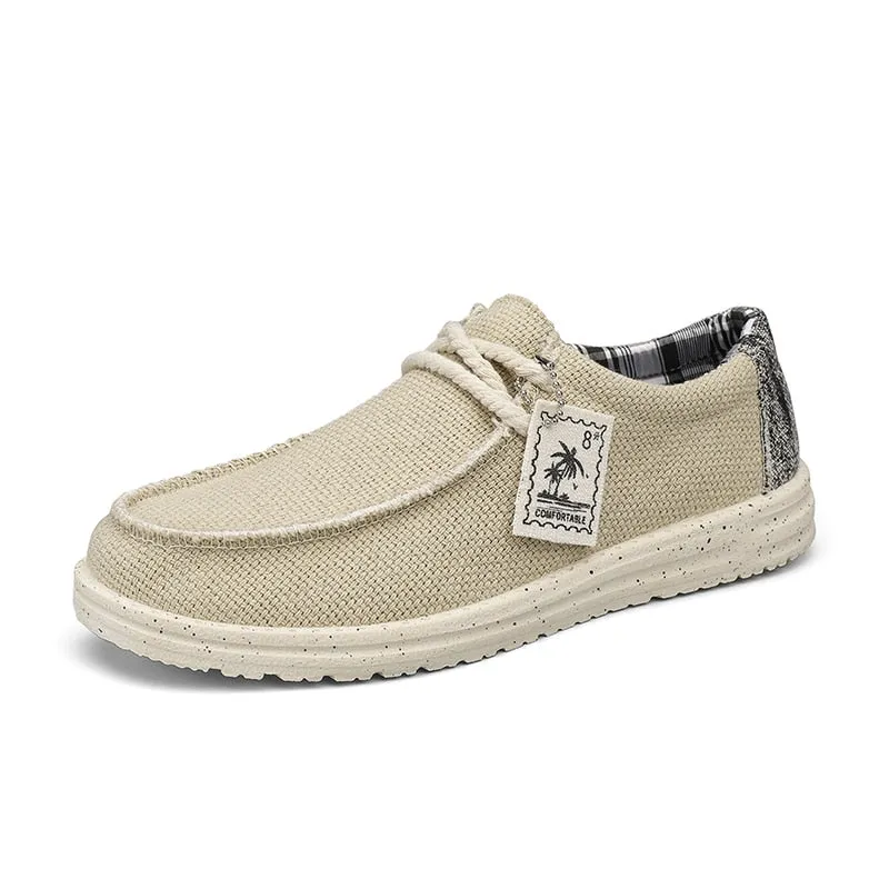Beach Graphic Lace Up Design Loafers