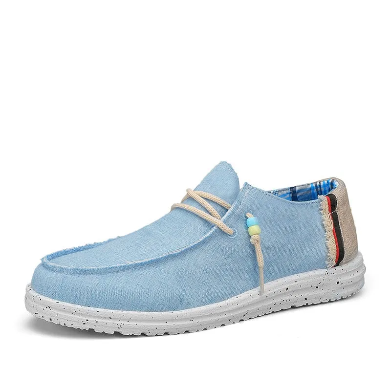 Beach Graphic Lace Up Design Loafers