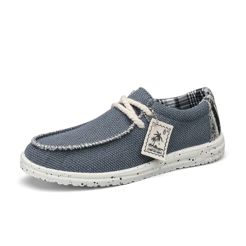 Beach Graphic Lace Up Design Loafers