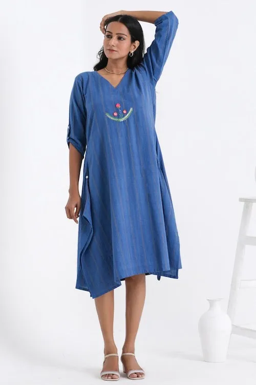 Bebaak Ira Asymmetrical Pure Cotton Hand Embroidered Dress