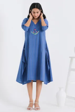 Bebaak Ira Asymmetrical Pure Cotton Hand Embroidered Dress