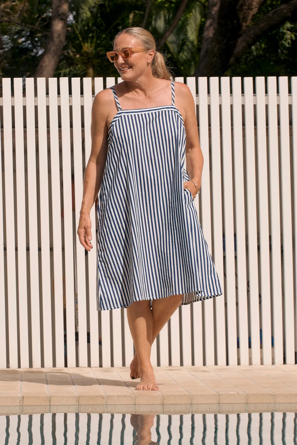 Billie Beach Sundress in Poolside