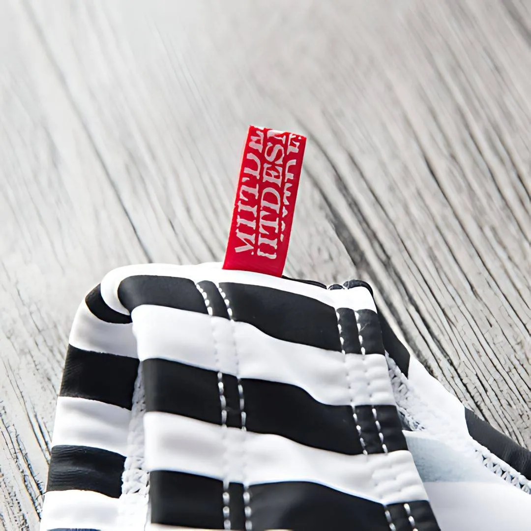Black & White Vertical Stripe Swim Briefs
