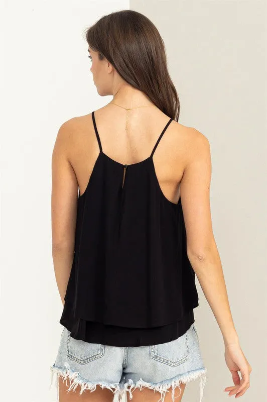 Black Modern Madness Sleeveless Halter Top