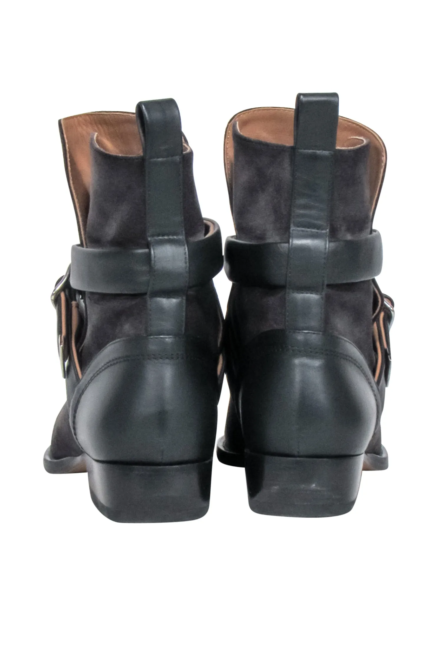 Chloe - Grey Suede " Rylee Strap" Booties Sz 8