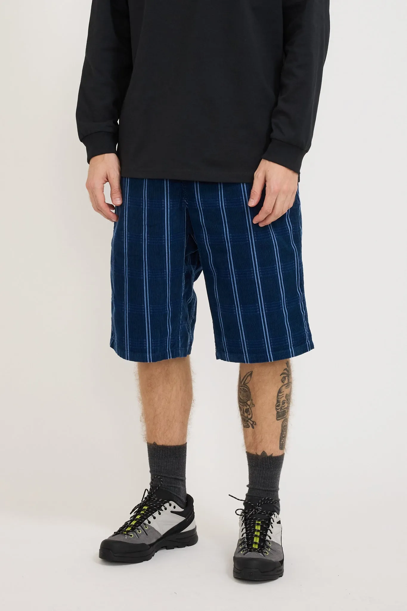 Corduroy Swell Short Navy Check
