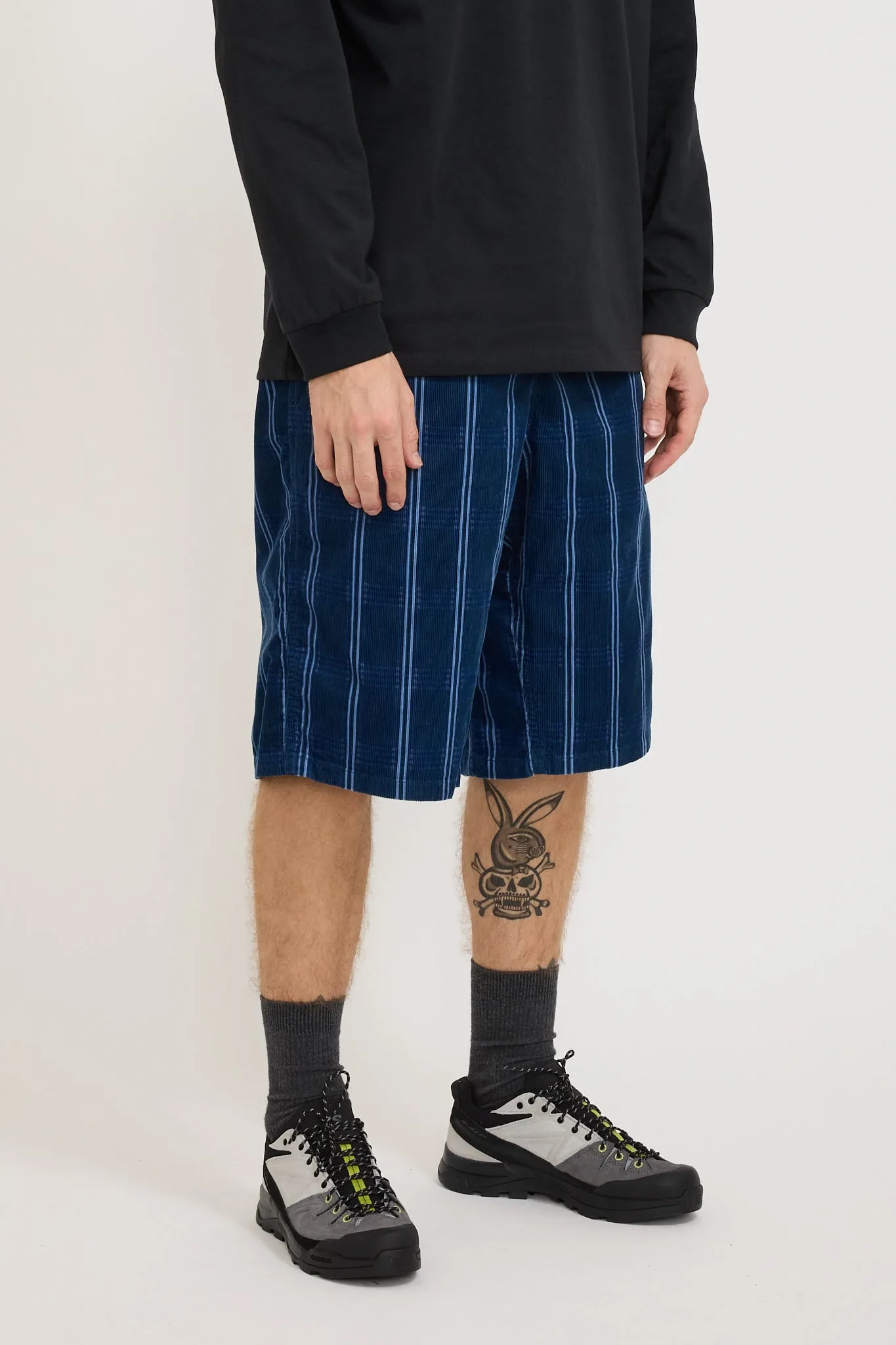 Corduroy Swell Short Navy Check