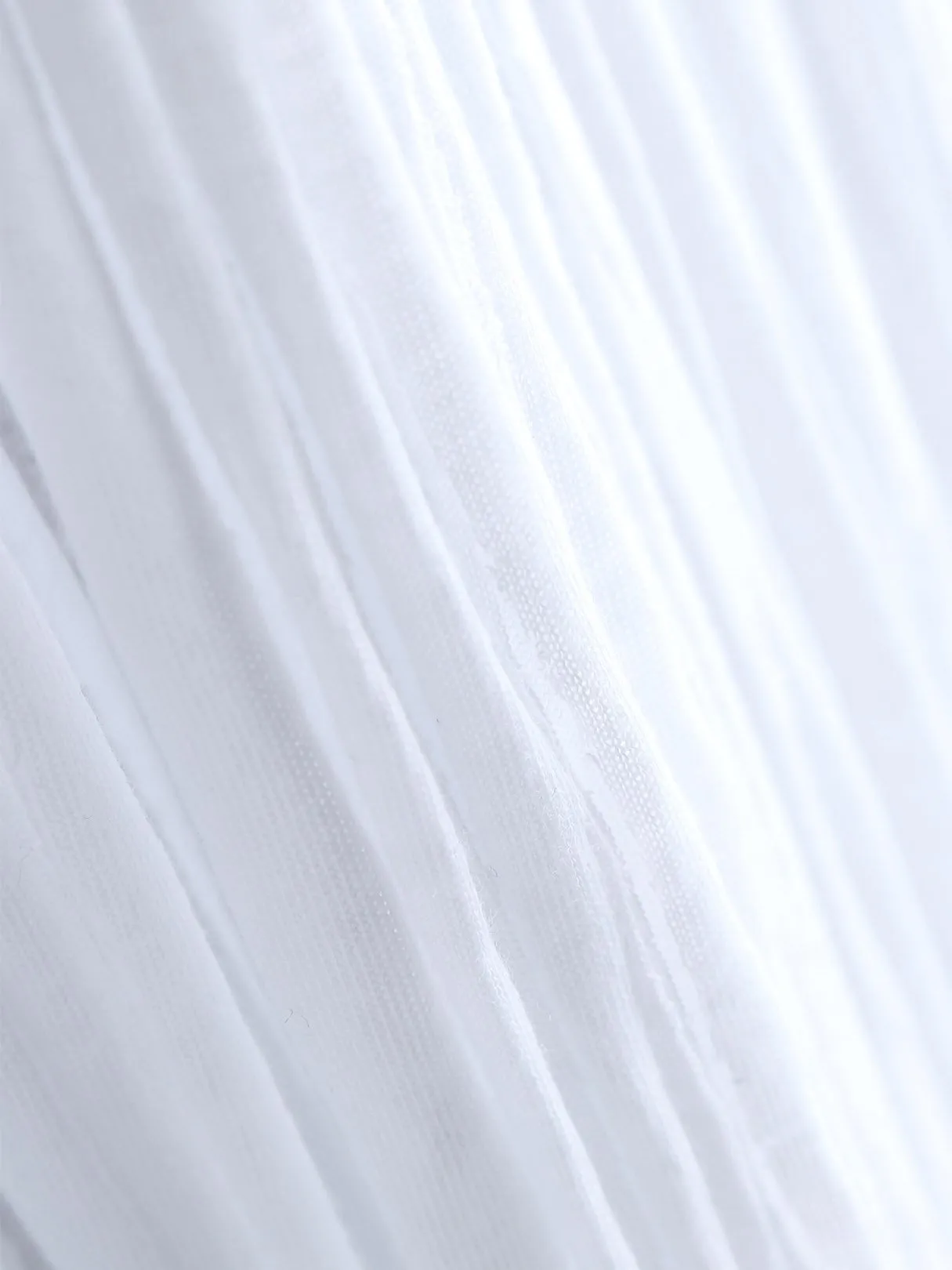 Custom V-Neck Plain Tassel Sleeveless Tassel Hem White Cover Ups Swimwear