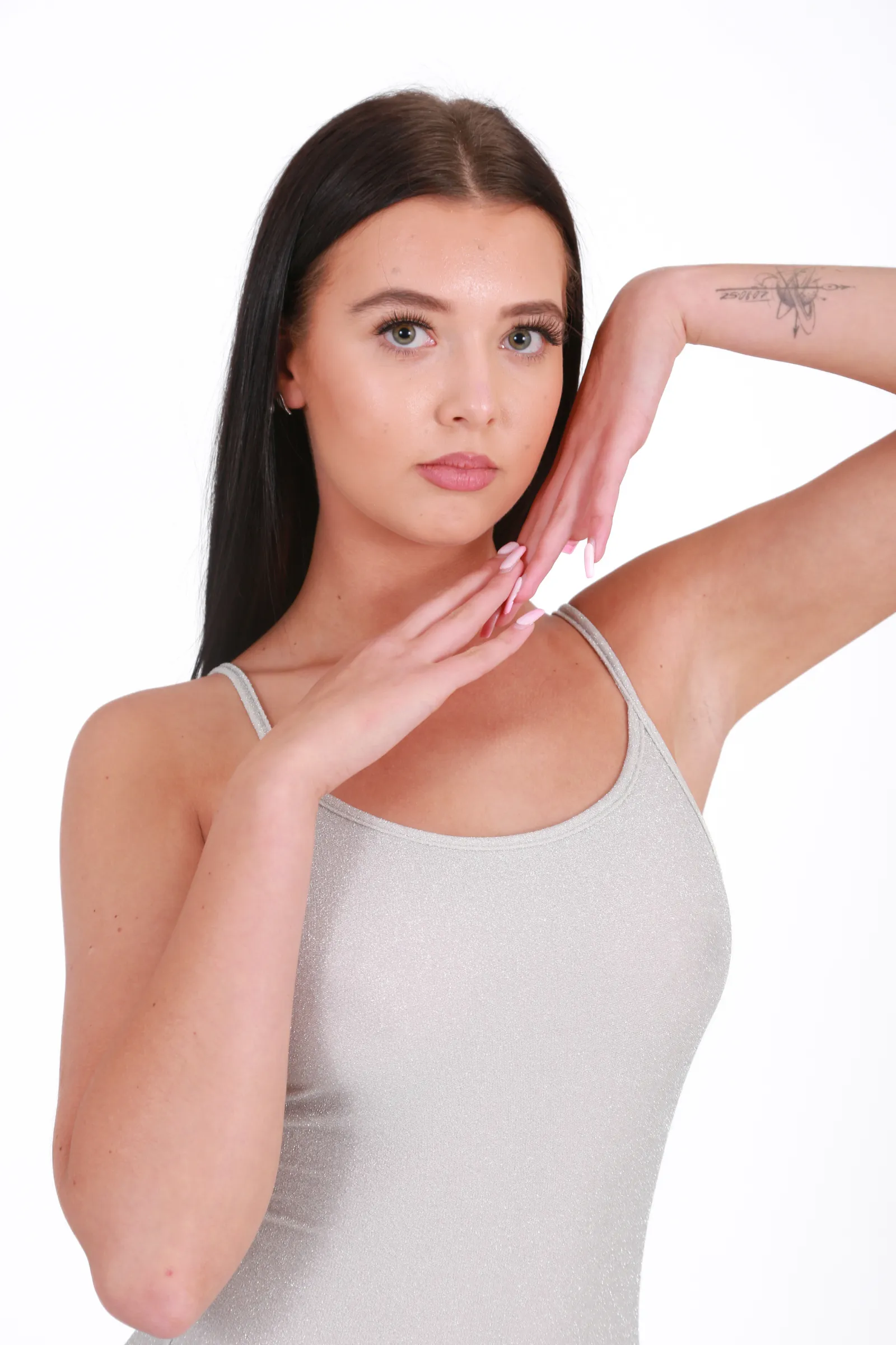 Destiny Spaghetti Maxi dress - Silver- Miss Molly Brand