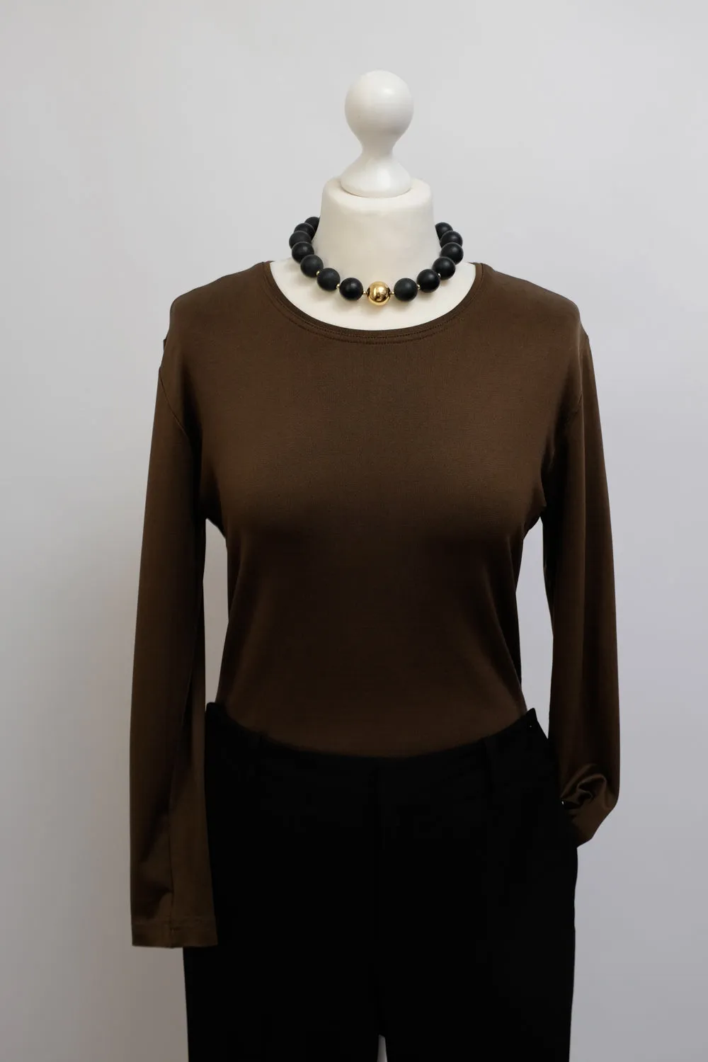 ESCADA SILK BROWN LIGHT SWEATER