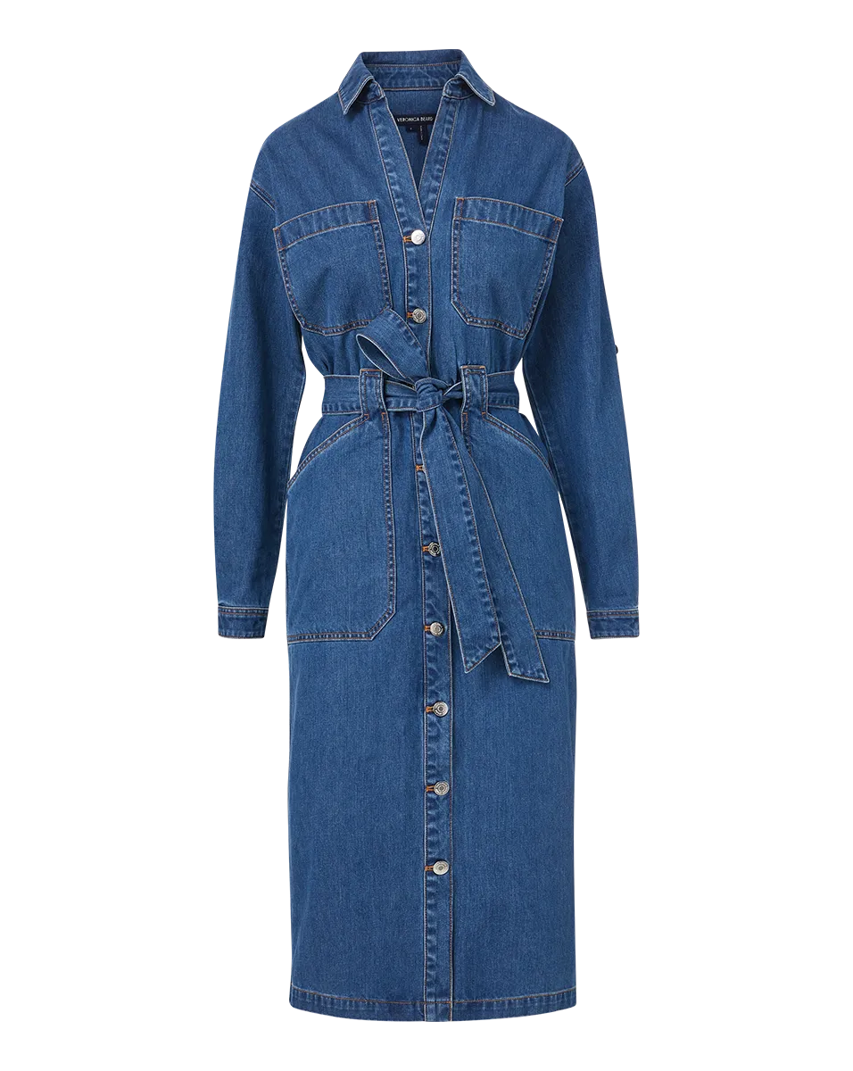 Evelyn Chambray Dress