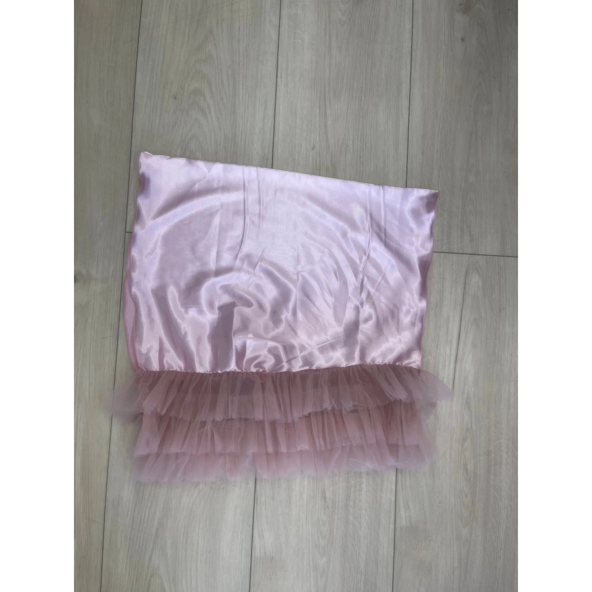 Evening Headscarf w/ Tulle, Rinati Lakel - Cool Tone Pink/Mauve