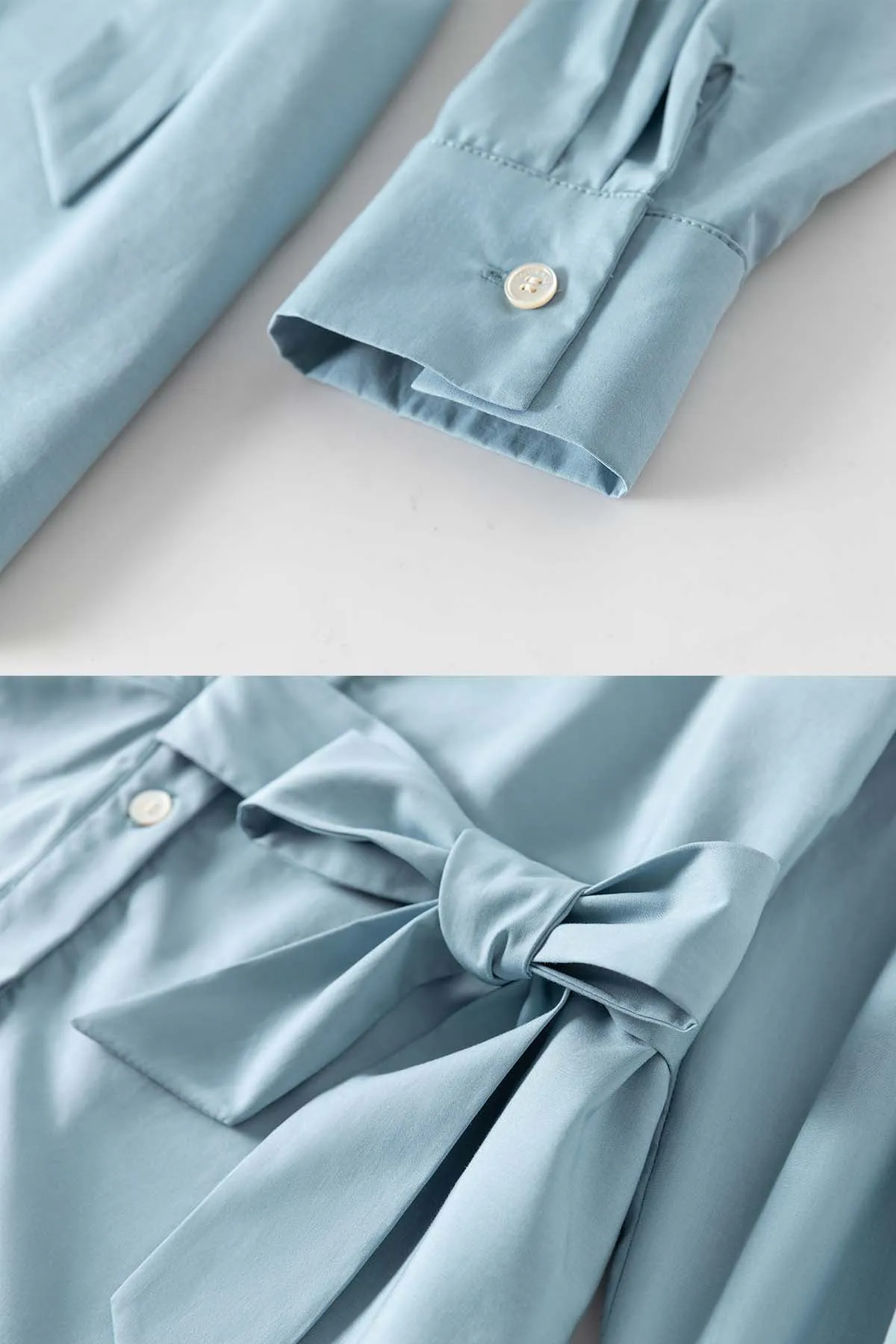 Fansilanen | Elodie Blue Tie Shirt