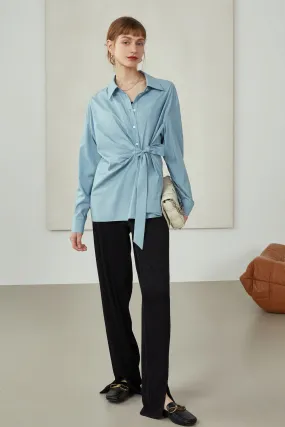 Fansilanen | Elodie Blue Tie Shirt