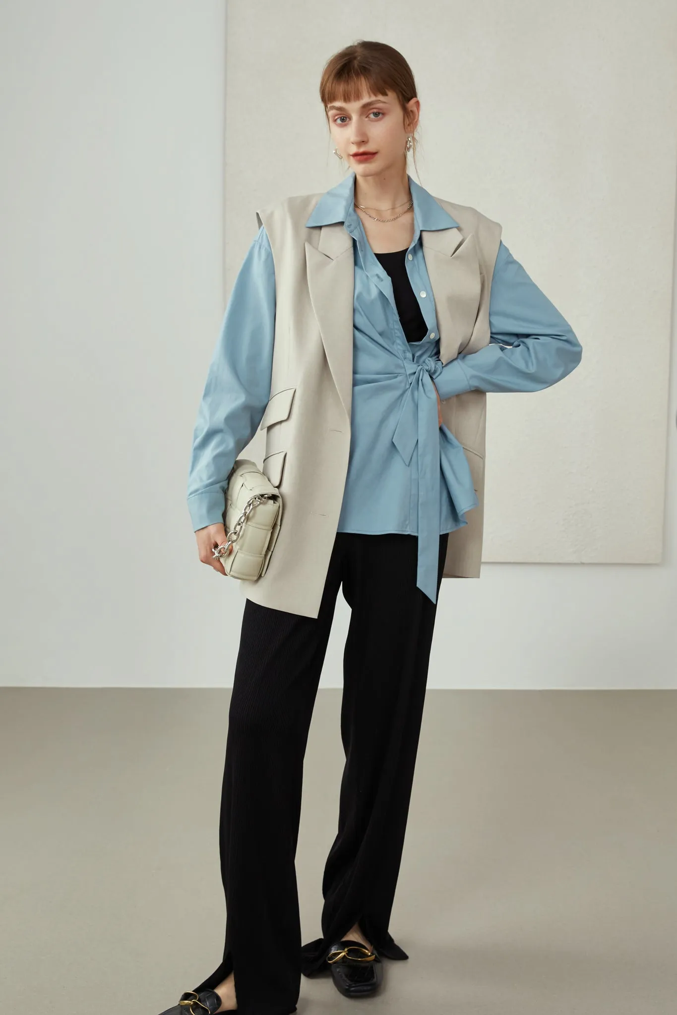 Fansilanen | Elodie Blue Tie Shirt