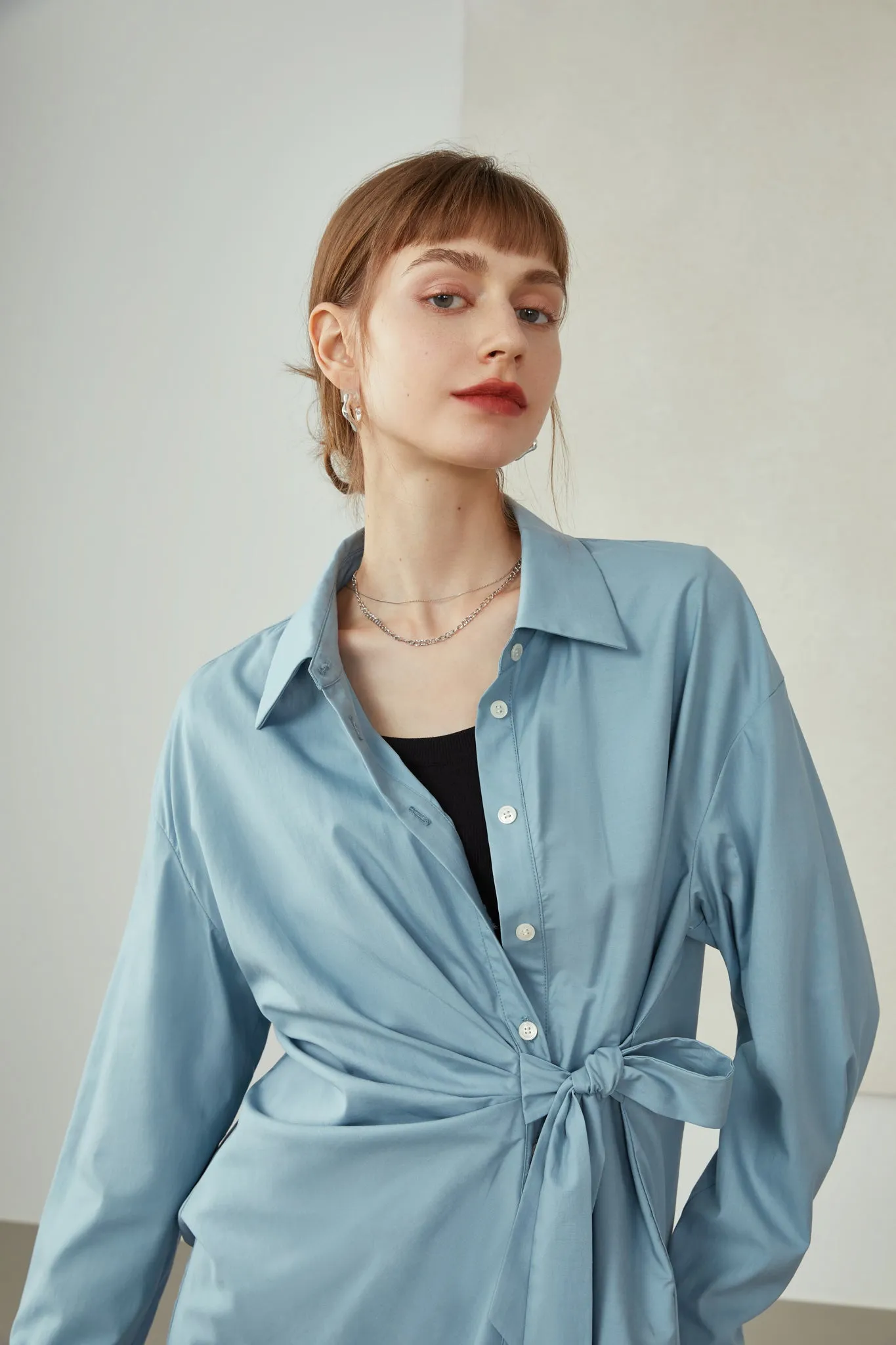 Fansilanen | Elodie Blue Tie Shirt