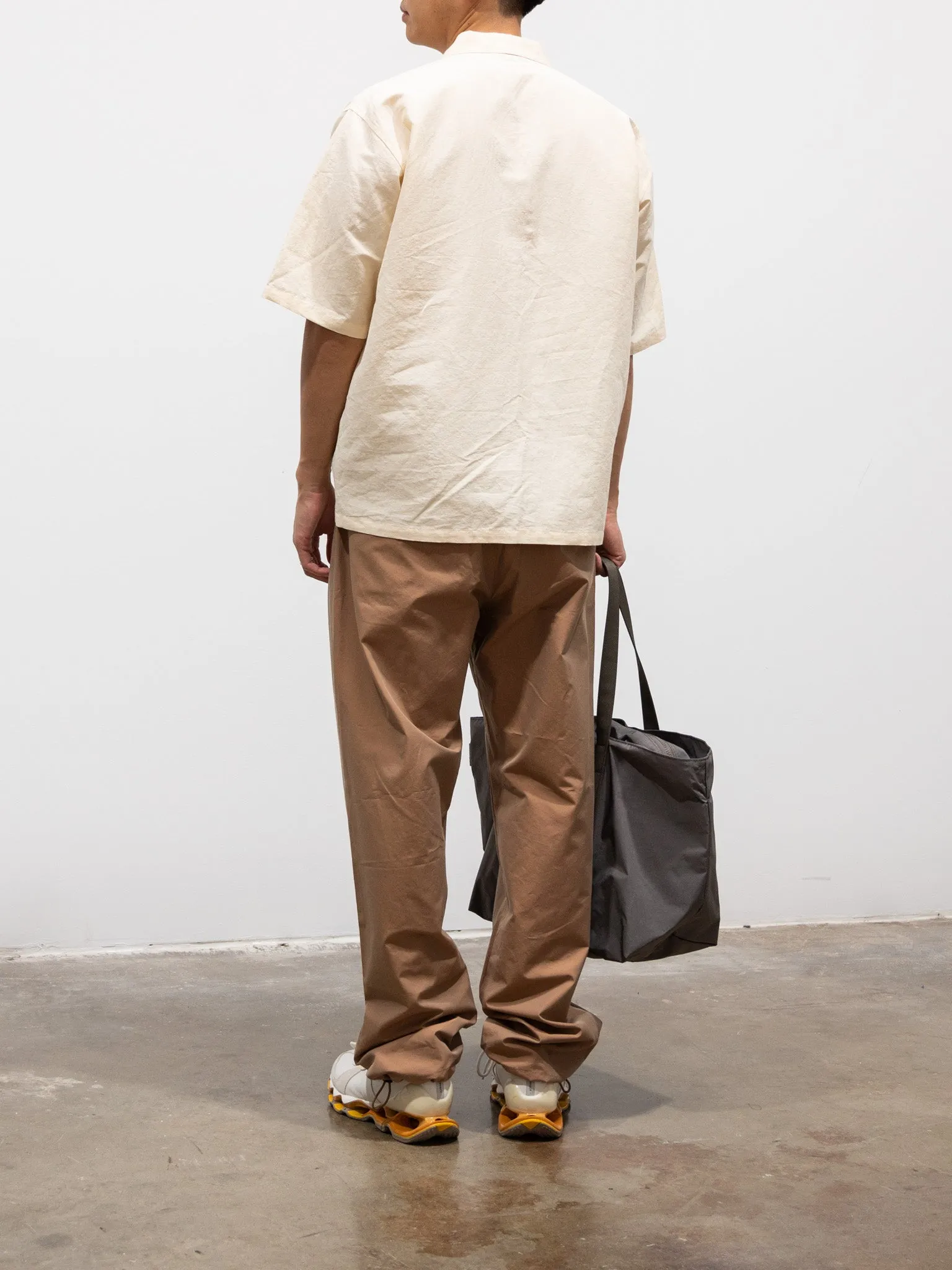 Finx Tussah Chambray Easy Pants - Brown Chambray