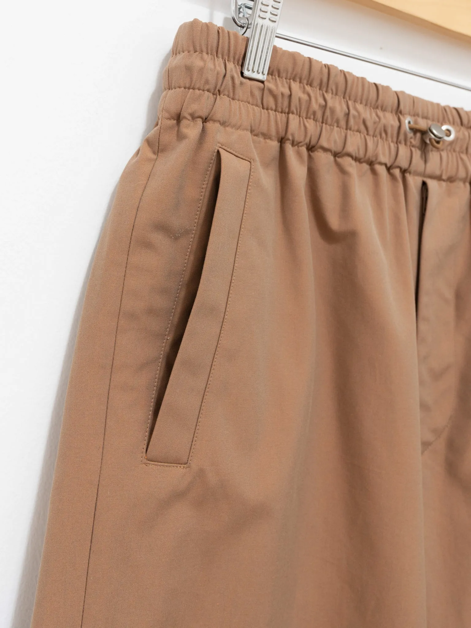 Finx Tussah Chambray Easy Pants - Brown Chambray