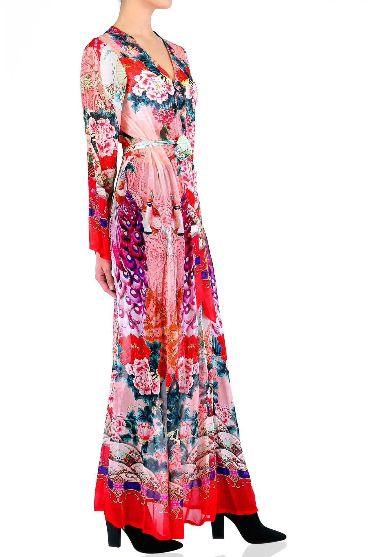 Floral Print Duster Jacket
