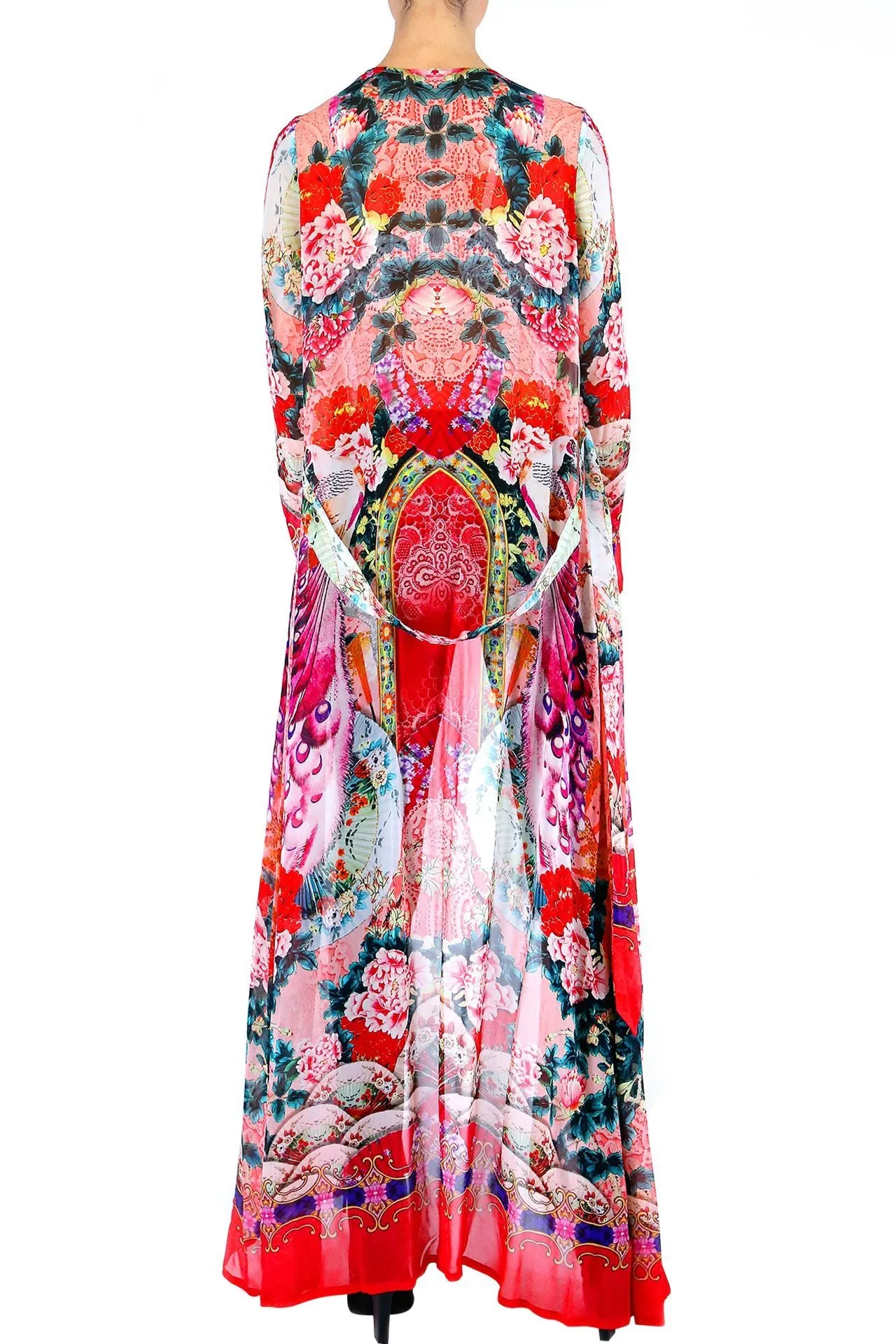 Floral Print Duster Jacket