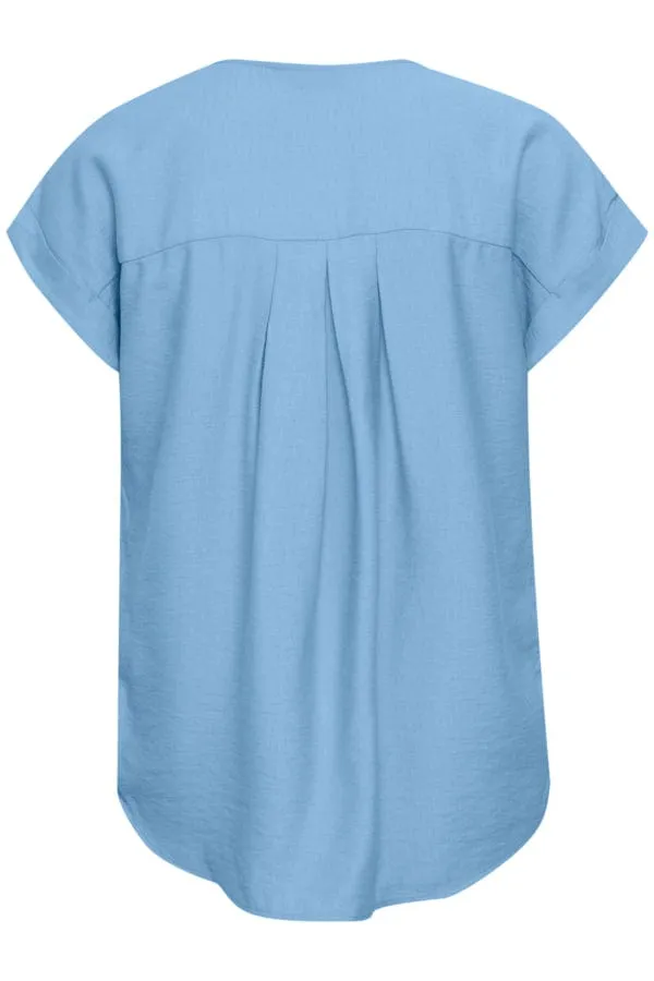Fransa Top Cornflower Blue