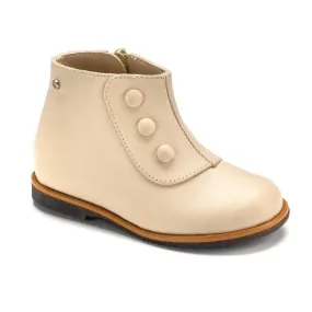 Gianni - Beige Soft Leather Bootie for Girl by Manuela de Juan