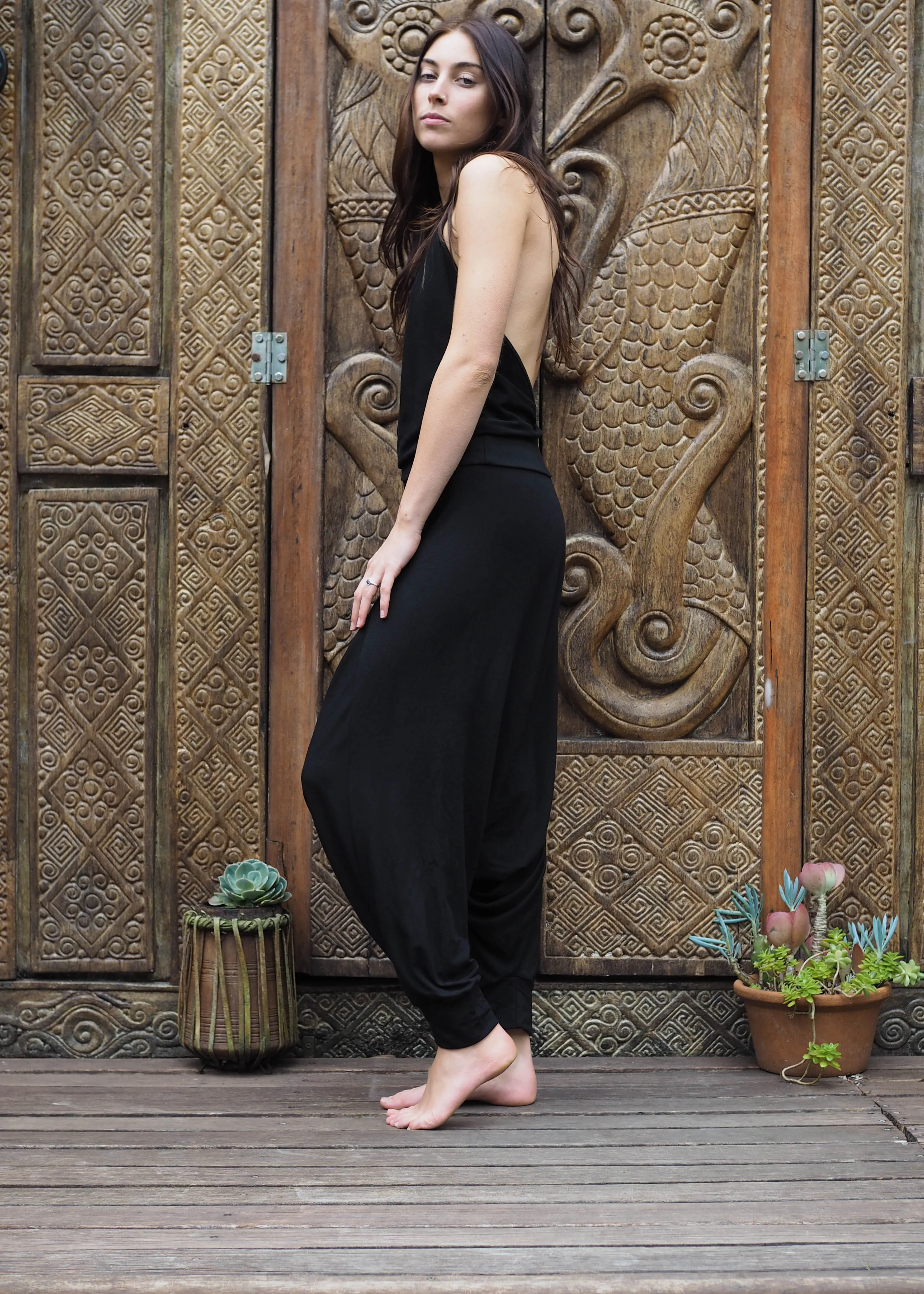 Halter Jumpsuit - Black