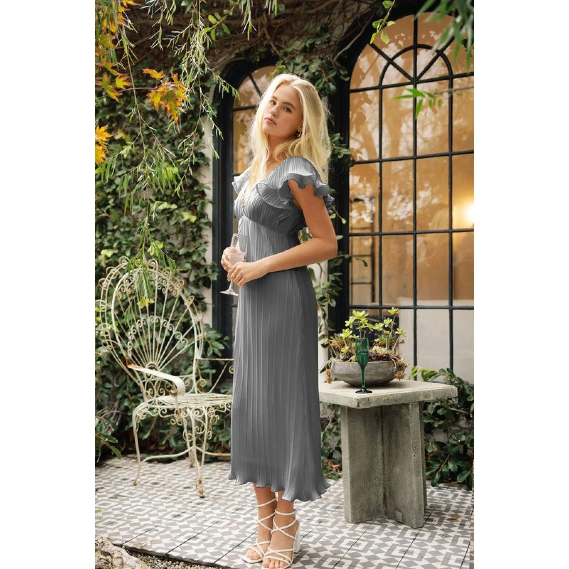 Hearts A Flutter Midi Dress