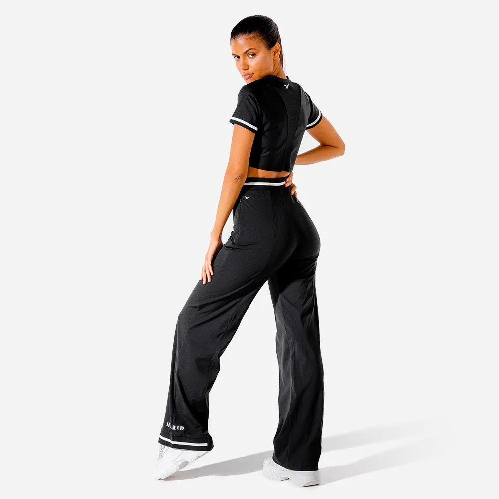 Hybrid Wide Leg Pants - Black