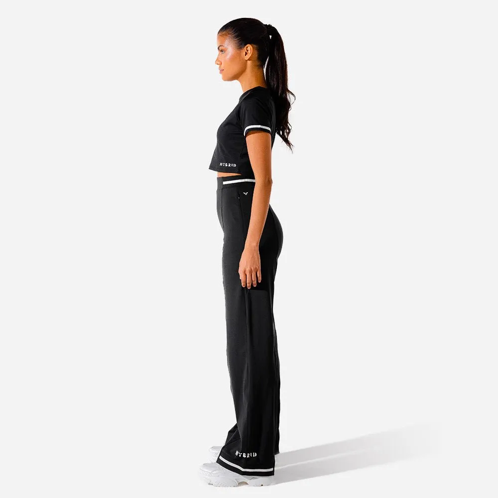 Hybrid Wide Leg Pants - Black