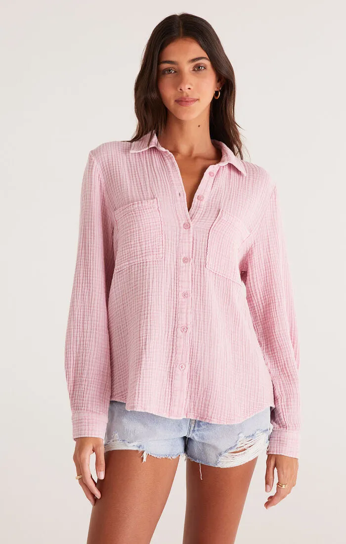 Kaili Button Up Gauze Top