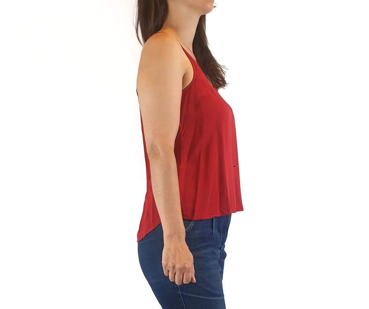 Kuwaii red singlet top size 6 (fits 6-8)