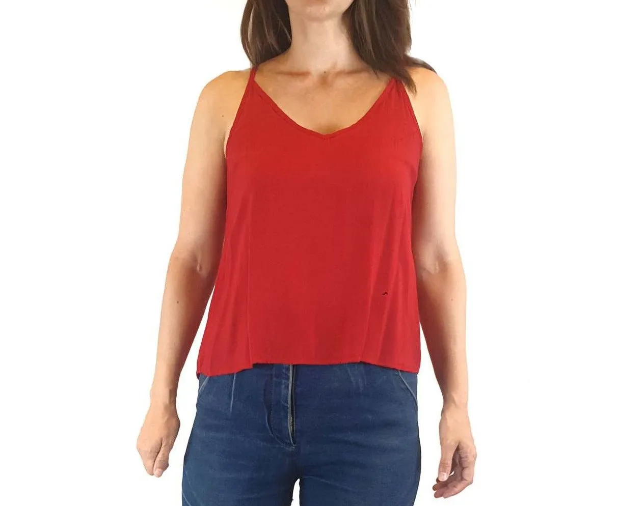 Kuwaii red singlet top size 6 (fits 6-8)