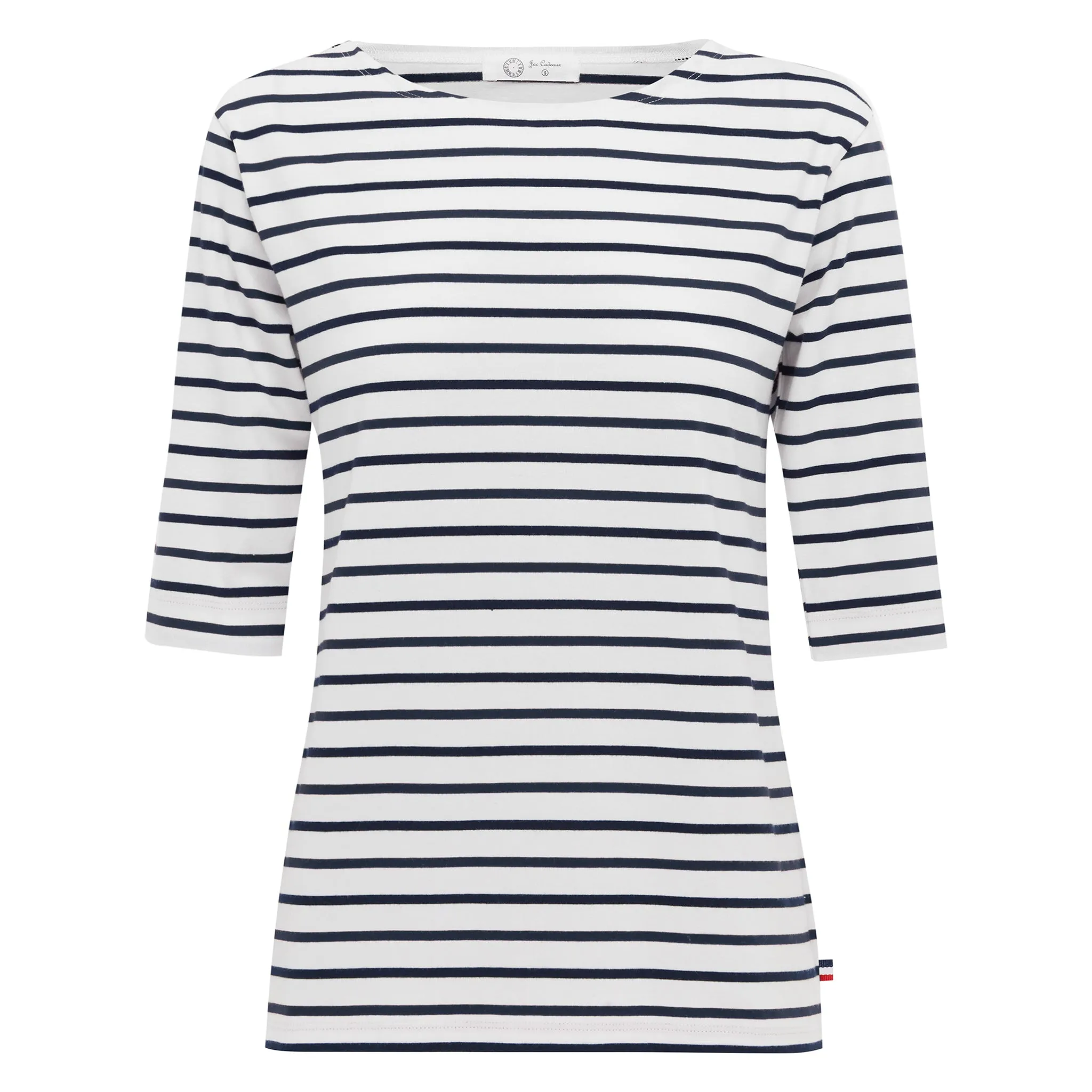 La Bouvier Navy Stripe French Tee - Boat Neck