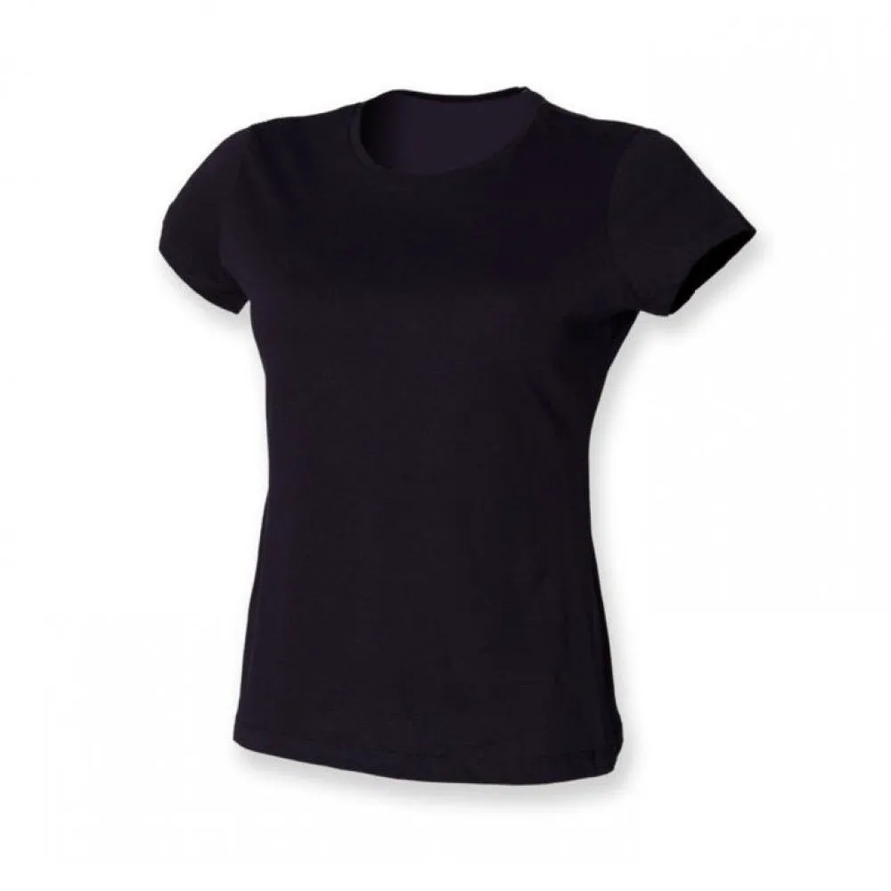Ladies Perfect Fit T-Shirt Womens  Cotton Short Sleeve Crew Neck Top SK201