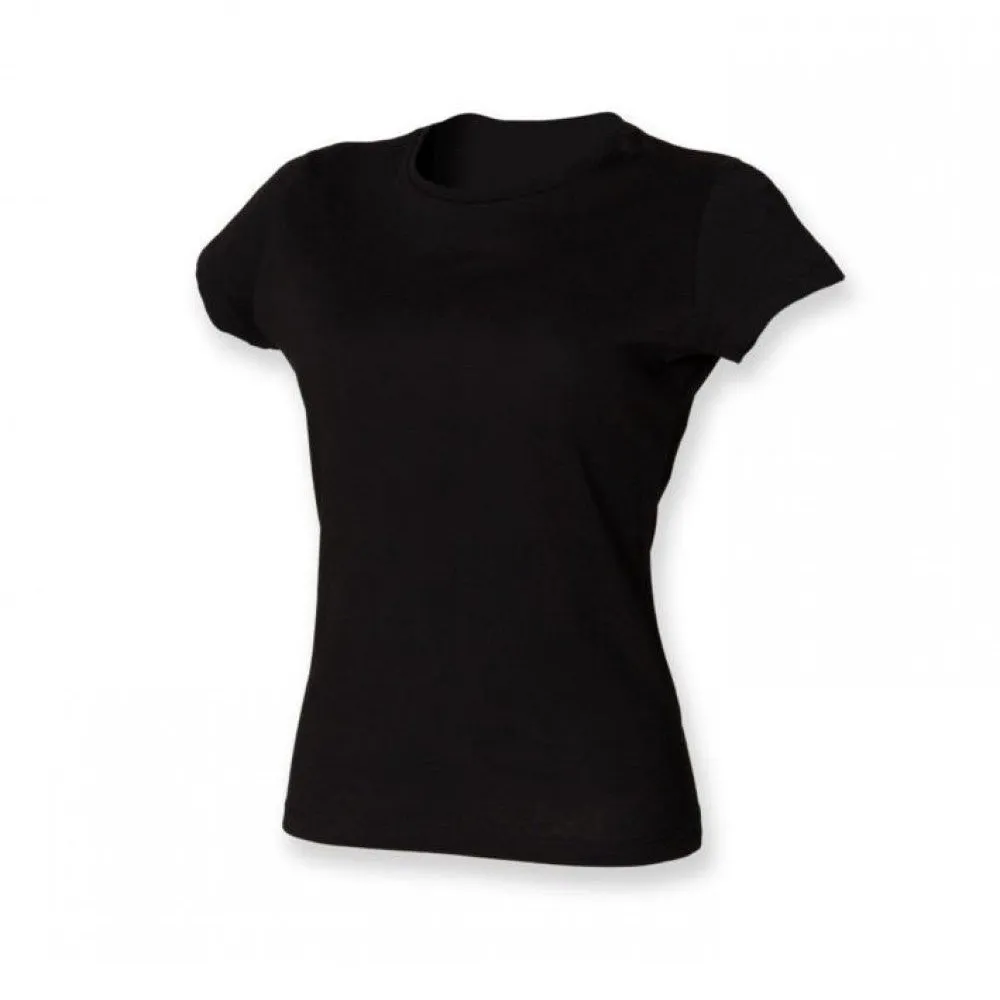 Ladies Perfect Fit T-Shirt Womens  Cotton Short Sleeve Crew Neck Top SK201