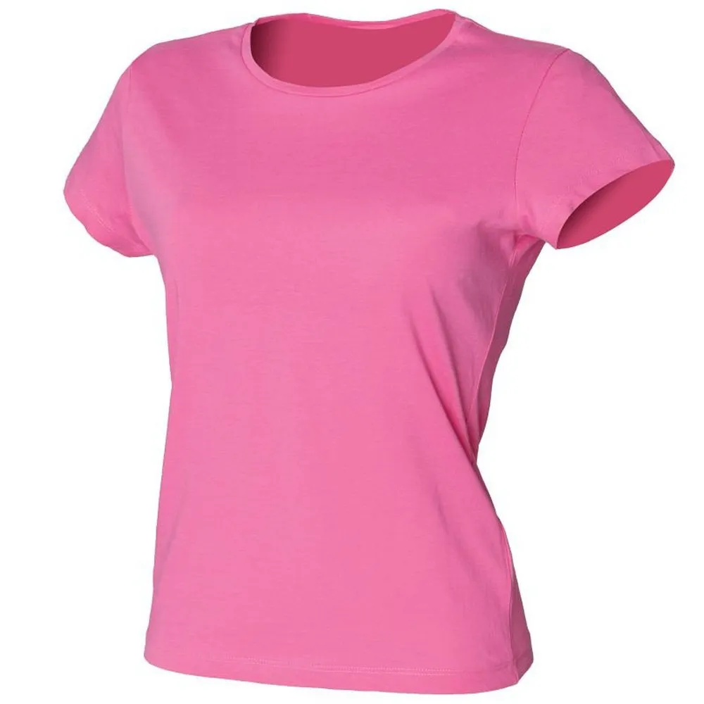 Ladies Perfect Fit T-Shirt Womens  Cotton Short Sleeve Crew Neck Top SK201