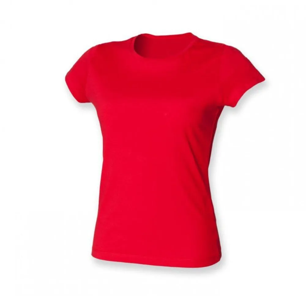 Ladies Perfect Fit T-Shirt Womens  Cotton Short Sleeve Crew Neck Top SK201