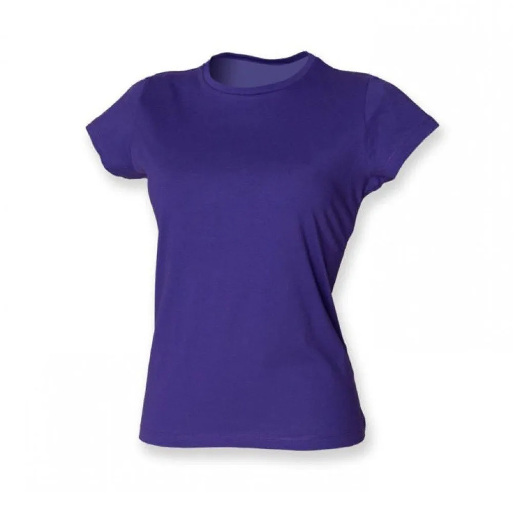 Ladies Perfect Fit T-Shirt Womens  Cotton Short Sleeve Crew Neck Top SK201