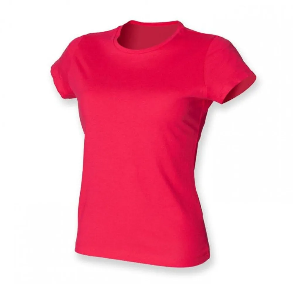 Ladies Perfect Fit T-Shirt Womens  Cotton Short Sleeve Crew Neck Top SK201
