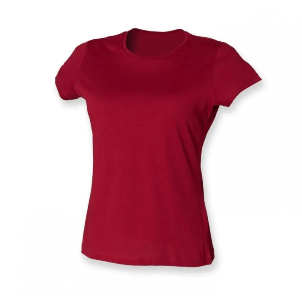 Ladies Perfect Fit T-Shirt Womens  Cotton Short Sleeve Crew Neck Top SK201
