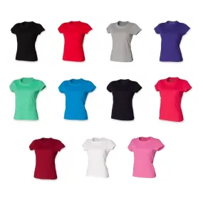 Ladies Perfect Fit T-Shirt Womens  Cotton Short Sleeve Crew Neck Top SK201