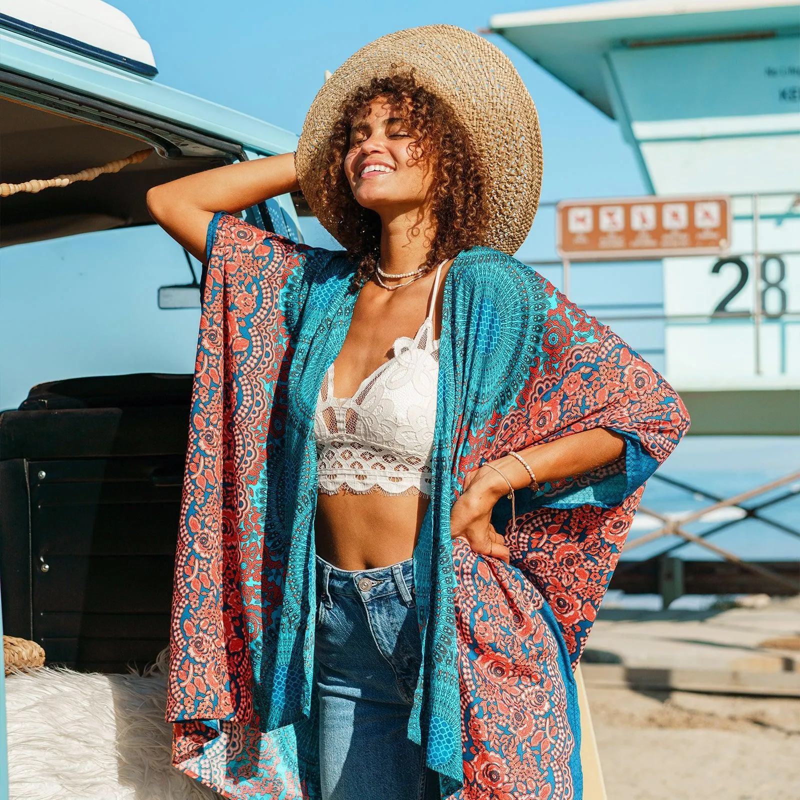 Lahaina Mandala Kimono Cover Up