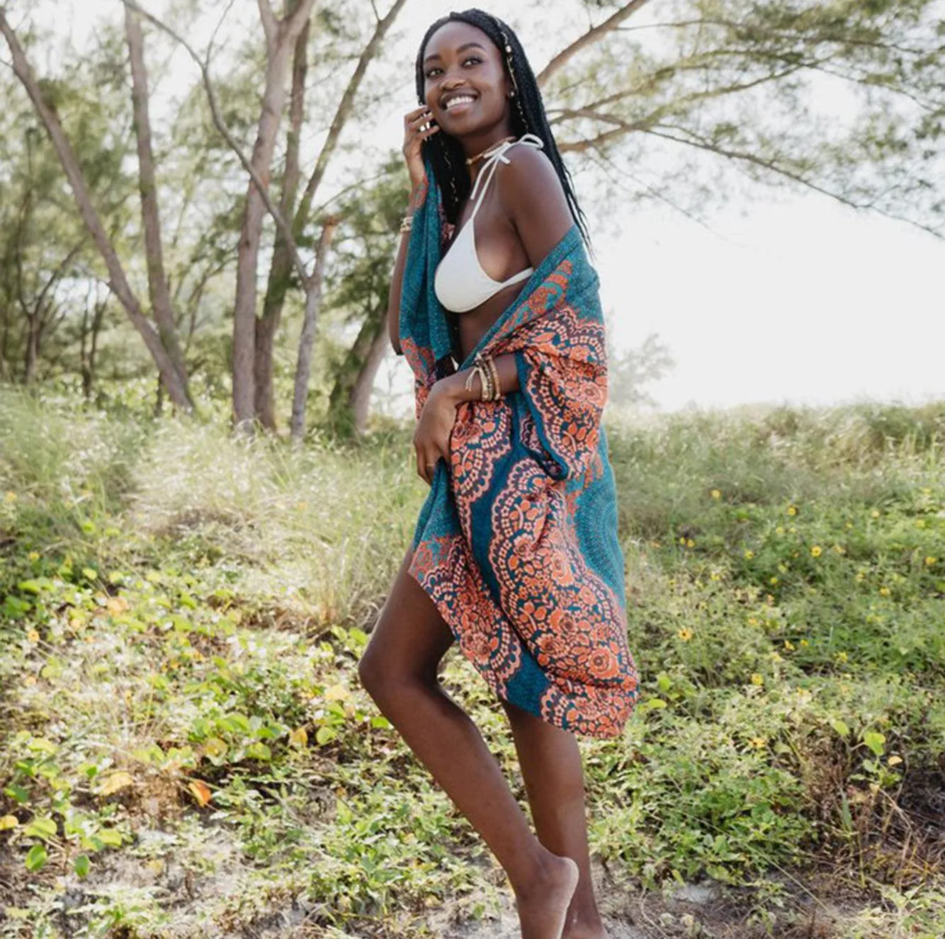 Lahaina Mandala Kimono Cover Up