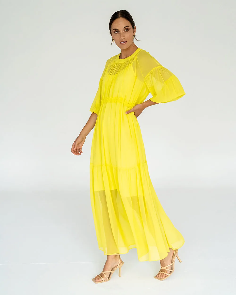 Laurent Dress - Sunglow Yellow
